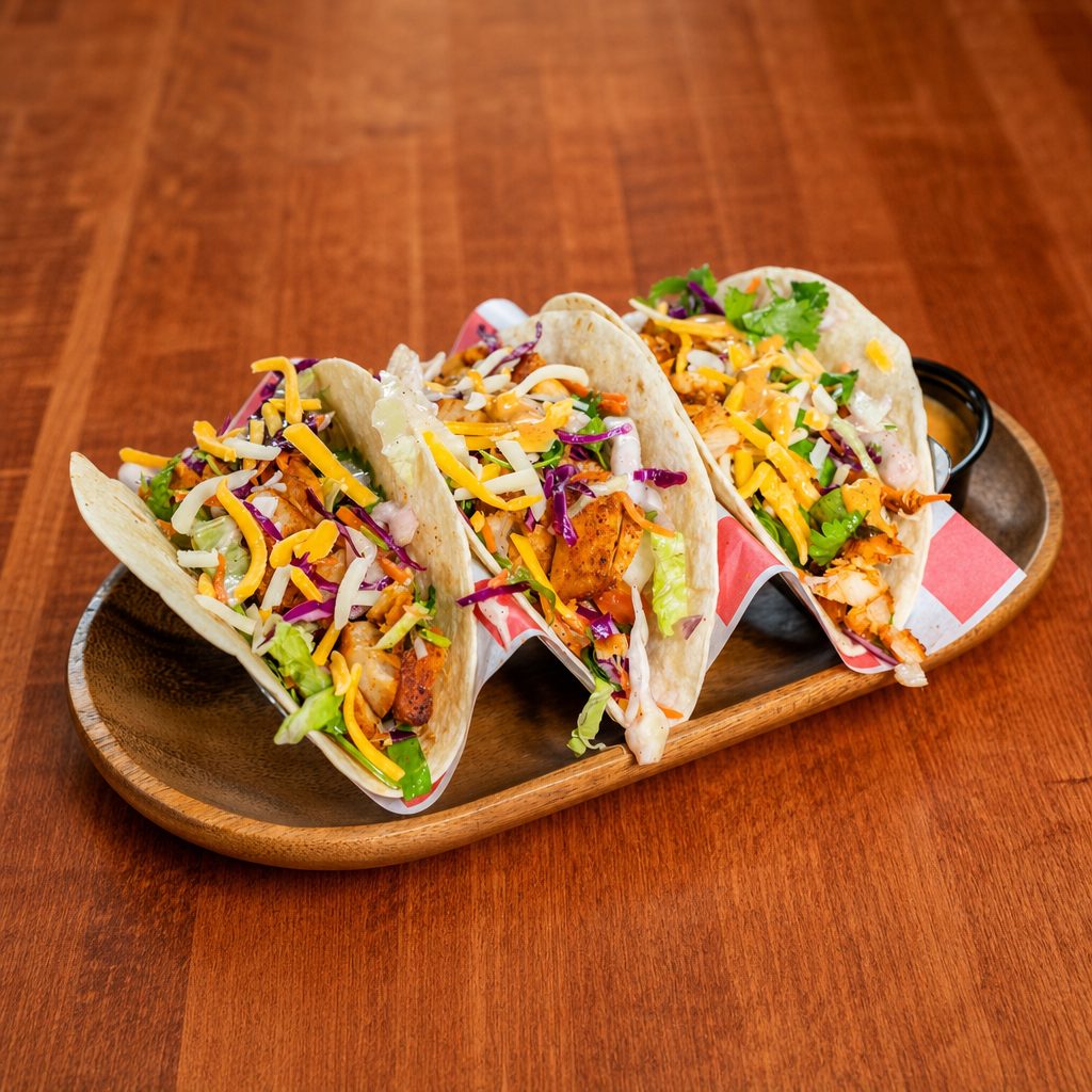 Cajun Fish Tacos.